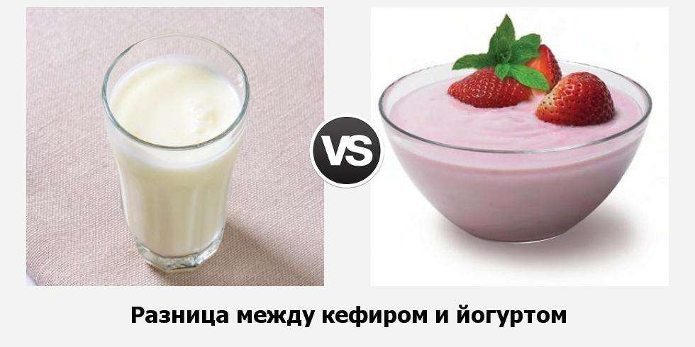 Разница между кефиром и йогуртом