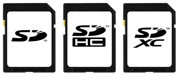 В чём разница между картами SD, SDHC или SDXC?